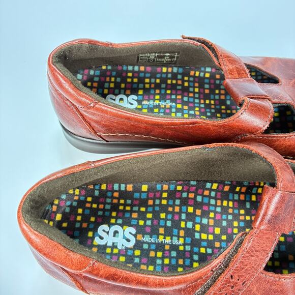 SAS Willow Brown Slip On Leather Loafers Comfort Walking Shoe Women’s Size 9 - Picture 8 of 10